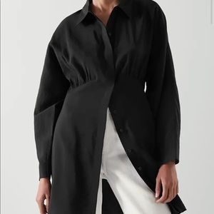 COS Gathered Shirt Dress Size 6 NWT